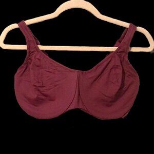 Fredrick’s of Hollywood Burgandy Smooth Microfiber Bra Style #51147 Size 36F